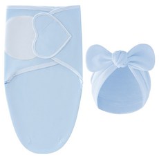 스타빈 유아용 하트벨크로 속싸개 + 모자 세트