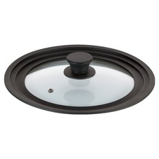 kela可排氣矽膠鍋蓋 27.5cm 透明玻璃矽膠邊緣, 1個