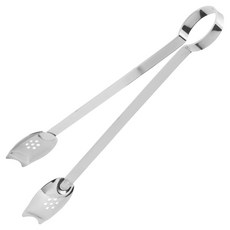 KitchenCraft 濾油餐夾24cm 430不鏽鋼材質 帶濾油孔設計 輕鬆瀝油, 1支, 單一顏色