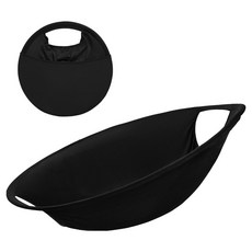 PEONIST 大容量洗衣可折疊收納洗衣籃, 黑色