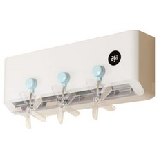 Gold Pang 透明無風葉片風扇擋風板 冷氣護罩, 藍色, 3個