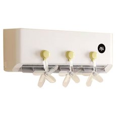 Gold Pang 透明無風葉片風扇擋風板 冷氣護罩, 黃色, 3個