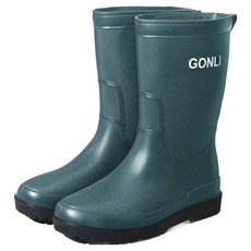 Elsso 男士Homme輕量防滑橡膠雨靴, 綠色