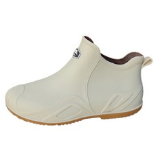 Elsso 男士雨靴 工作用 釣魚用 輕量防滑長靴, 米色, 245