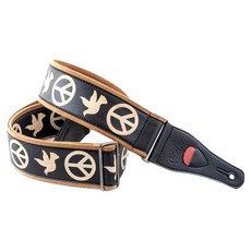 Righton Legends Edition Peace 和 Doves 吉他背帶 Black, 1個