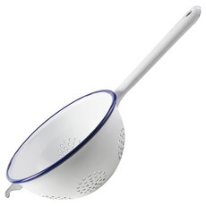 ibili 可勾掛琺瑯漏杓 藍色 20.5cm - 廚房料理濾網, 1個