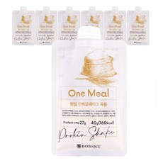 BOBSNU 一餐 One Meal 蛋白質奶昔 穀物口味, 7個, 40g