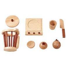 Ainbaum 原木咖啡館遊戲果汁機組, 1套, 自然木質色