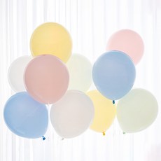 minhwashop 派對用品 圓形一般氣球 混合款 I250012B 30入, 隨機顏色, 10個