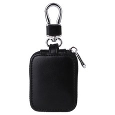 Steadial 現代皮革 AirPods 拉鍊保護殼 7 x 5.5 x 3 cm, 1個, 黑色