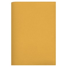 SOYMIX 空氣感輕薄皮革基本書套 M, 1個, 黃色