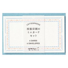 日本MIDORI名片尺寸便簽信封組 88567 精巧便攜 優質紙張, 外框藍, 1組