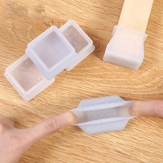 樹懶慢慢 防滑矽膠桌椅腳套 方形O2, 8個, 35 x 40mm, 白色, 保護地板, 降低噪音