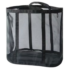 小麥購物 折疊洗衣籃 C617 134g 經典黑-可折疊透氣洗衣收納籃, 38.5 x 25.5 x 42.5cm