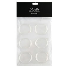 Moller 爵士鼓靜音凝膠減震墊 6入, 1個, 透明