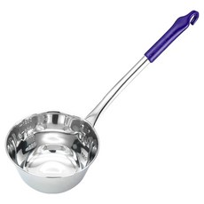 Kitchen Ire 不鏽鋼中型營業用餐廳湯勺, 1個, 藍色