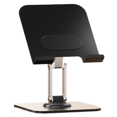 리빙포켓 접이식 풀 메탈 노트북 거치대 Q18, 블랙, ks-7593