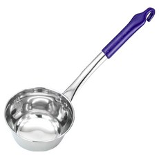 키친이레 不鏽鋼單柄營業用餐廳湯勺, 1個, 藍色