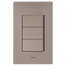 Legrand 羅格朗 Tavian Deco Simple 壓克力三開關 香檳金珍珠, 1個