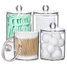 OON 다용도 원형 아크릴 케이스, 투명, 4개