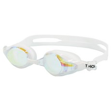 ST.HOLIDAY 彩虹鏡面泳鏡 CH11-WH, 1個, 白色