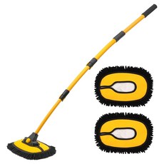 ACEPEED 汽車洗車拖把刷 HL型 + 額外抹布 2件組, 1套, 混合顏色