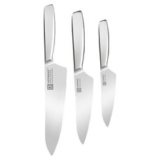 極 KEEMAKE 高碳鋼 輕巧極緻一體構造 不鏽鋼刀 3件組, 1組, 三德 + 蔬果小刀 + 牛刀