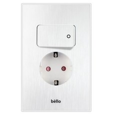 winners Bello開關安裝1孔插座 白色, 1個