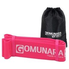 GOMUNARA 伸展芭蕾帶 + 收納袋組合, 1套, 粉紅色(帶)