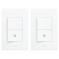 Legrand 羅格朗 Taviang 2孔風扇開關 Simple 白色, 2個