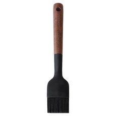 LILIVE Nature Living lilive 胡桃木彈性矽膠廚房用具油刷, 黑色, 1個