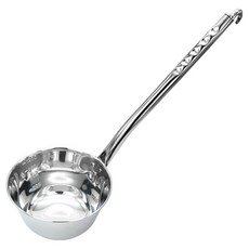 Kitchen Yire 全不鏽鋼一體成型營業用餐廳湯勺, 銀色, 1個