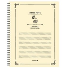 morning glory 6000 精裝線圈音樂樂譜筆記本, 1本, 顏色隨機