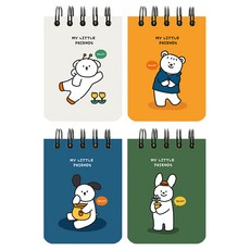 Pinkfoot Ccomang直式線圈筆記本 4款 各2入, 海軍藍+綠色+灰色+黃色, 1組