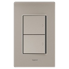 Legrand 羅格朗 Tabian Deco 亞克力 2開關 Simple 香檳金珍珠, 1個
