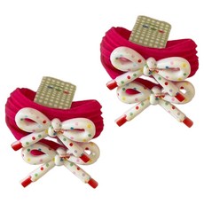 골드팡 비비드 리본파츠 신축성좋은 헤어밴드 4p