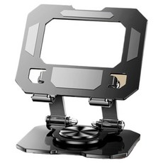 리빙포켓 높이 조절 쿨러 360°회전 노트북 거치대, 블랙, ks-7602