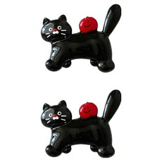 PDS홈데코 귀여운 PET 마그넷 고양이 2p, 혼합색상