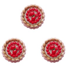 PDS家居裝飾 PINK 廚房磁鐵 草莓蛋糕 3入, 混合色