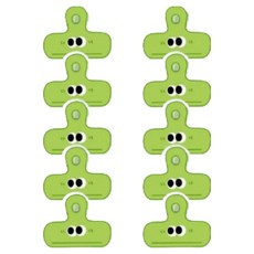 Money Full 可愛大眼睛夾子 鮮綠色, 10個