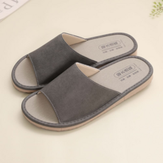 Vero&Nique 維諾妮卡 文青風格吸水皮料室內拖鞋, 鐵灰色, 1雙