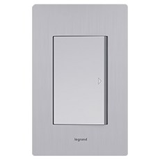 Legrand 羅格朗 Simple Tavian Deco 鋁製1開關 銀色髮絲紋, 1個
