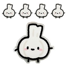 Gold Pang 可愛蔬菜角色壓克力書夾 夾子 5入組 大蒜, 1套, 2.5cm