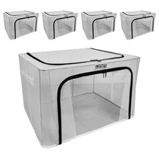 마이닝 대용량 PVC 모닝 리빙박스, 투명 + 브라운, 5개