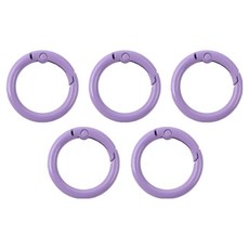 리코즈 컬러 O링 키링, 보라, 5개