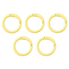 리코즈 컬러 O링 키링, 노랑, 5개