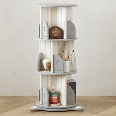 lilikoko 哩哩摳摳 旋轉書櫃, 灰色, 3層