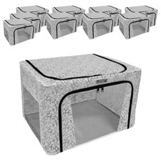 MINEING 大容量花朵收納箱, 10個, 透明 + 棕色