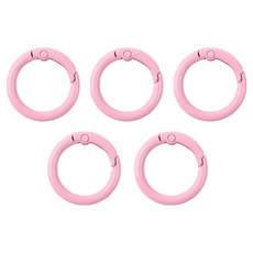리코즈 컬러 O링 키링, 분홍, 5개
