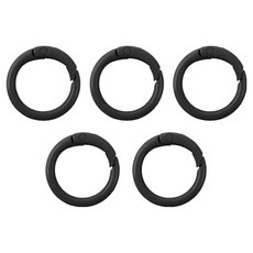 리코즈 컬러 O링 키링, 검정, 5개
